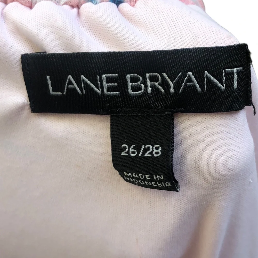 Lane Bryant Pink Pleated Floral Blouse size 26/28 - Picture 2 of 10